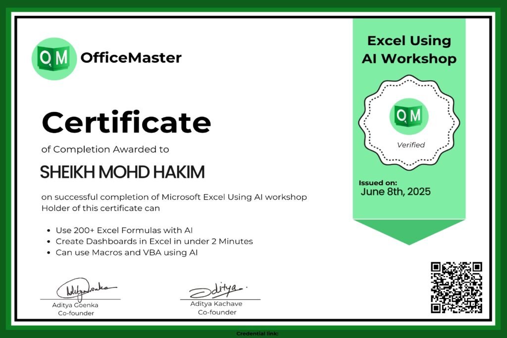 be10x sheikh mohd hakim ceritificate